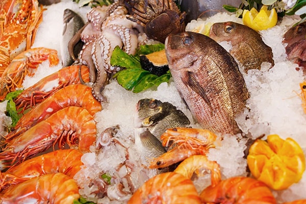 frozen seafood items